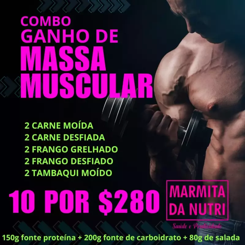 10 marmitas ganho de massa