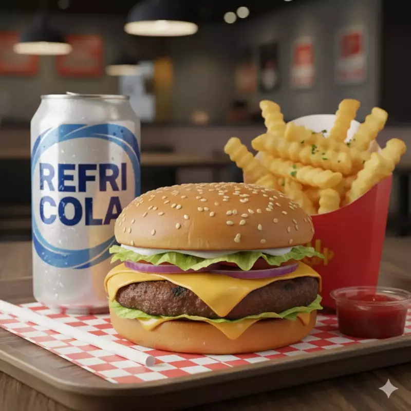 Chesse Burguer + Fritas + Refri Lata