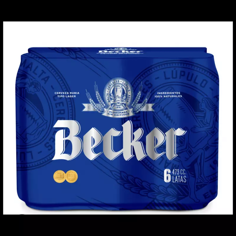 Sixpack Cerveza Becker 473 cc