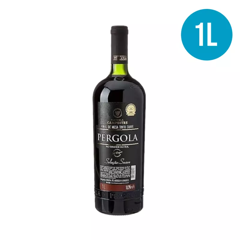 Vinho Pérgola Tinto Suave 1 L