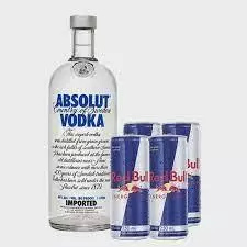 VODKA ABSOLUT + 4 RED BULL