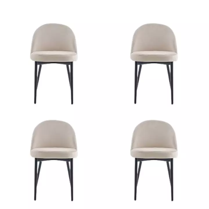 Pack de 4 sillas Sybil base negra