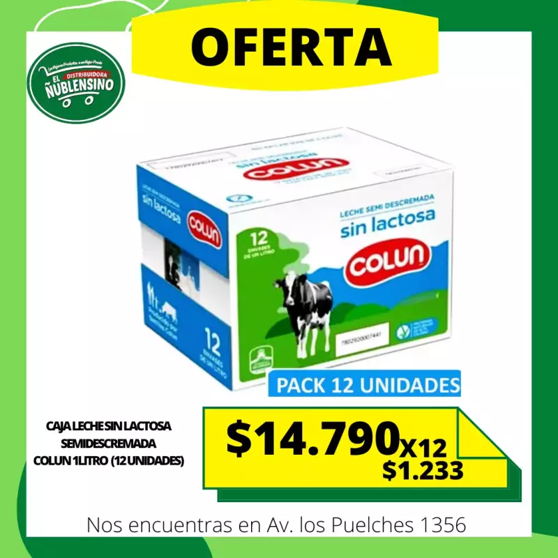 Caja leche sin lactosa semidescremad