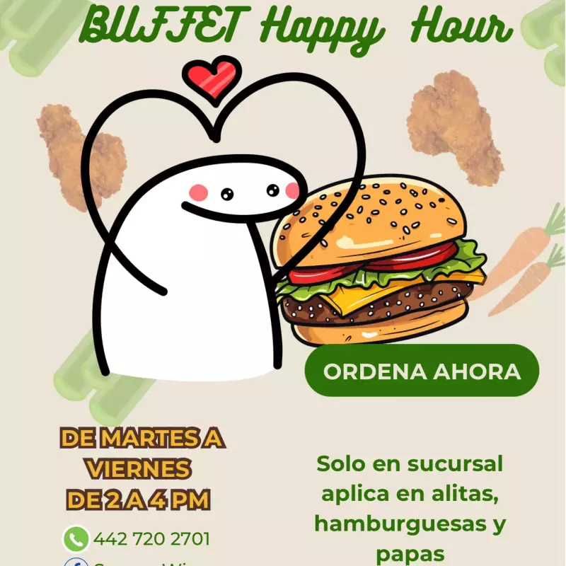 Buffet Happy Hour (solo sucursal)