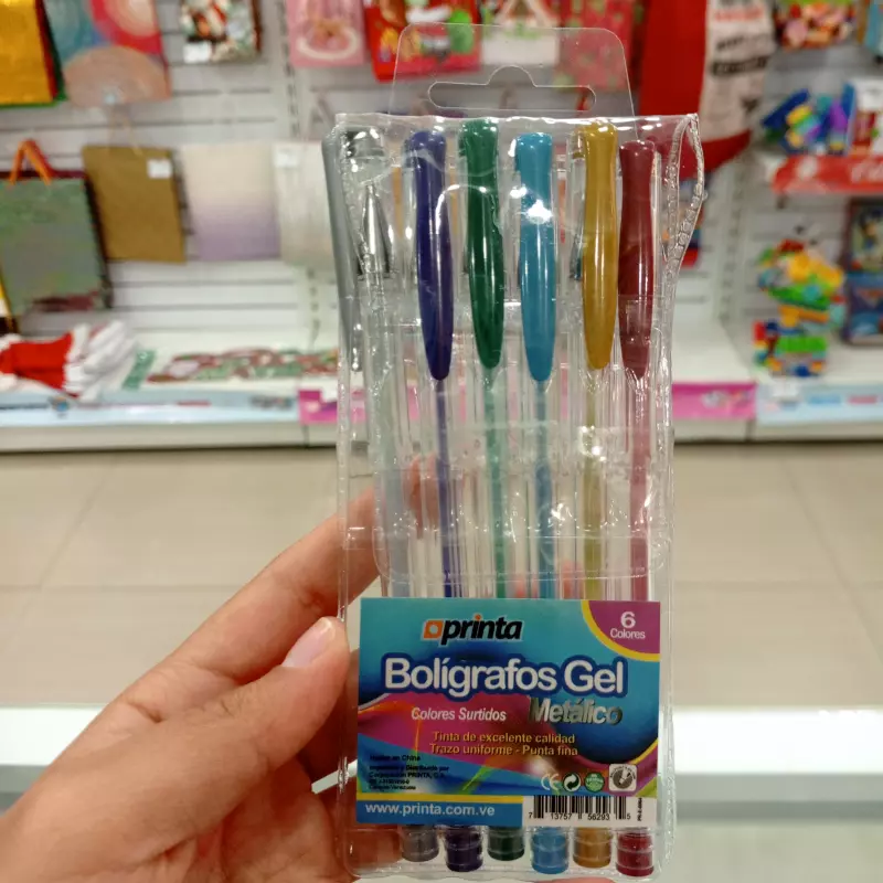 Boligrafos Gel metalizado printa