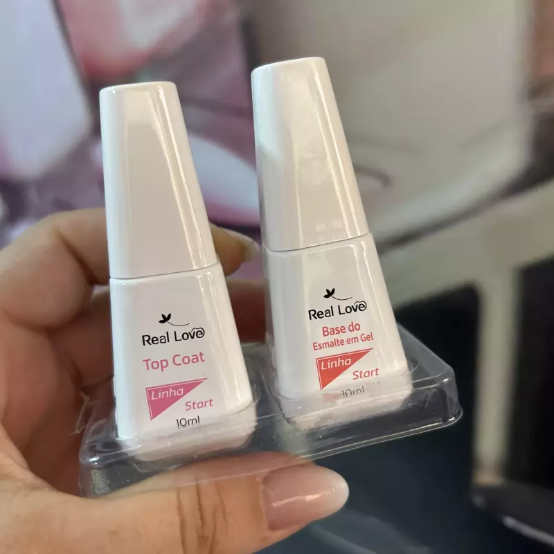 Kit Real Love Top Coat + Base Em Gel