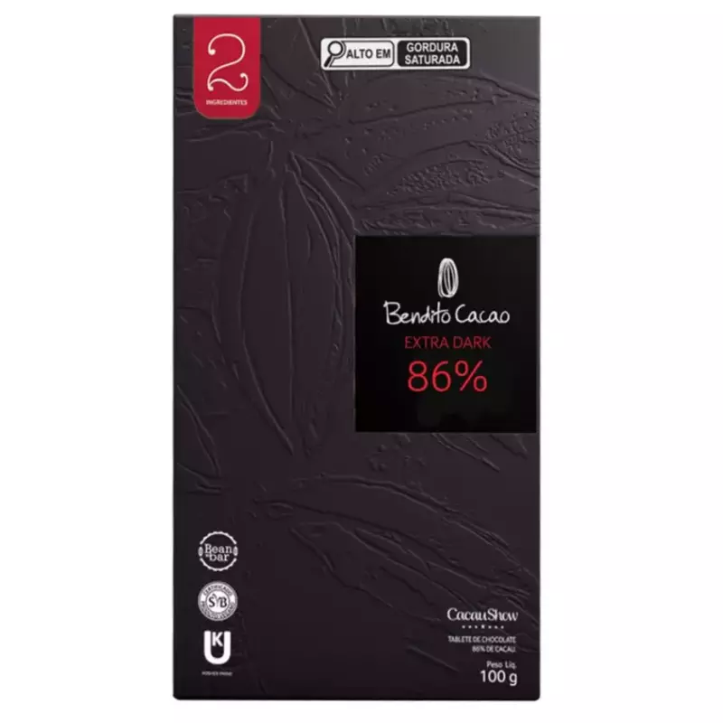 Tablete Bendito Cacao 86% Cacau 100g