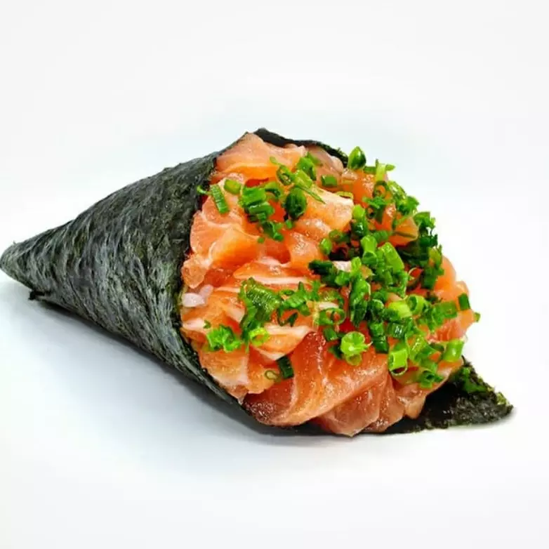 Temaki Salmão Skin.