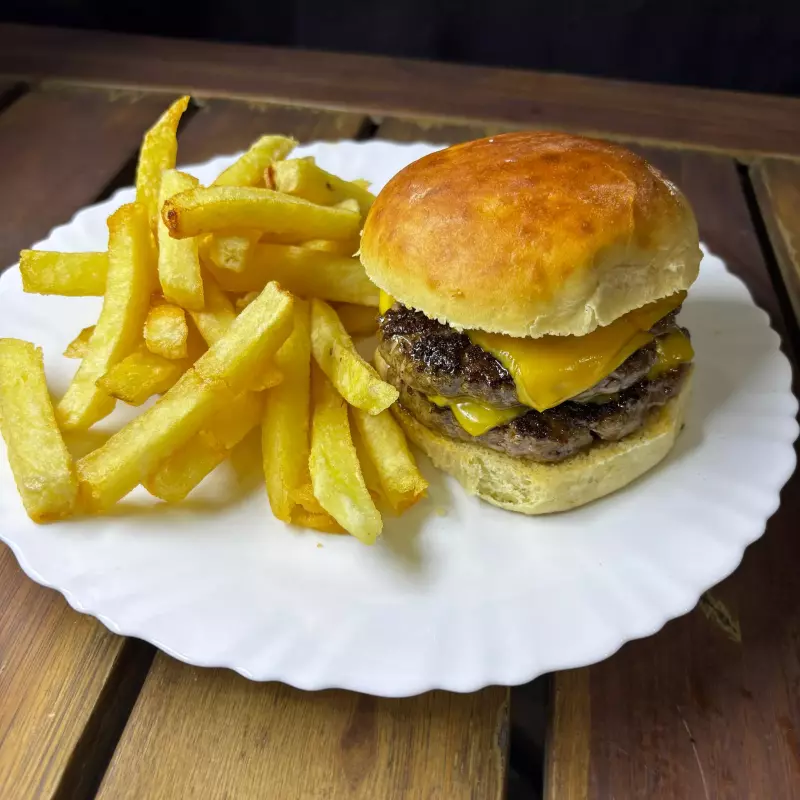 hamburguesa simple Cheddar