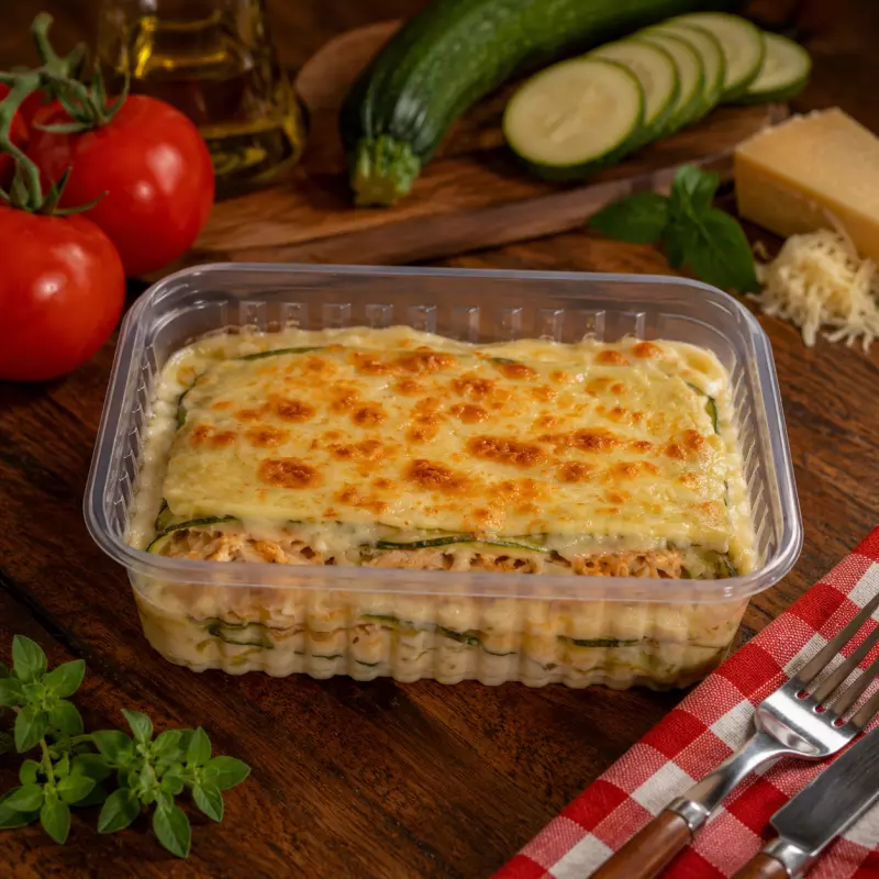 Lasanha de Abobrinha e Frango - 500g