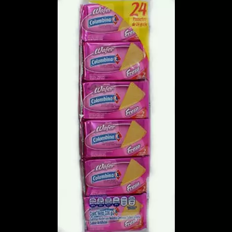 Wafer Colombiana Sabor Freza 24U