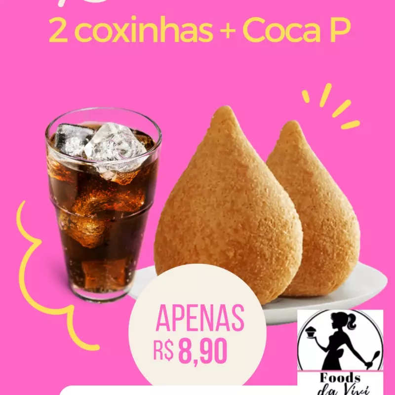 2 coxinhas + coca P