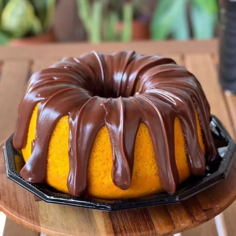 Bolo de Cenoura Com Chocolate