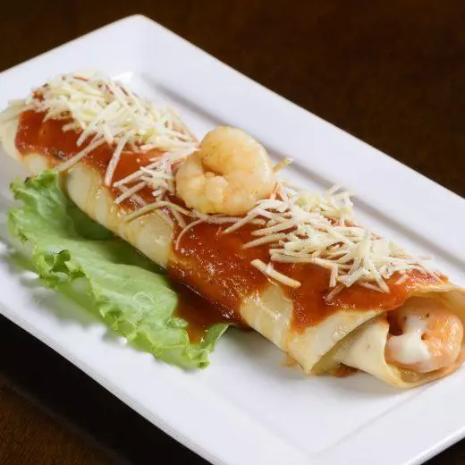 PANQUECA DE CAMARÃO COM CREAM CHEESE
