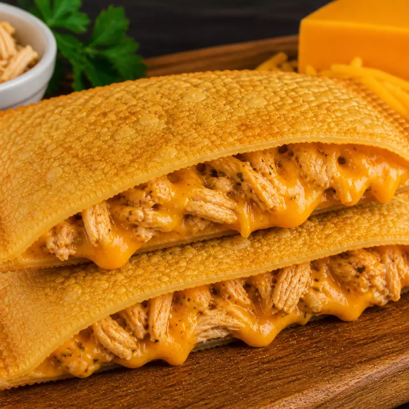Pastel de Frango com Cheddar