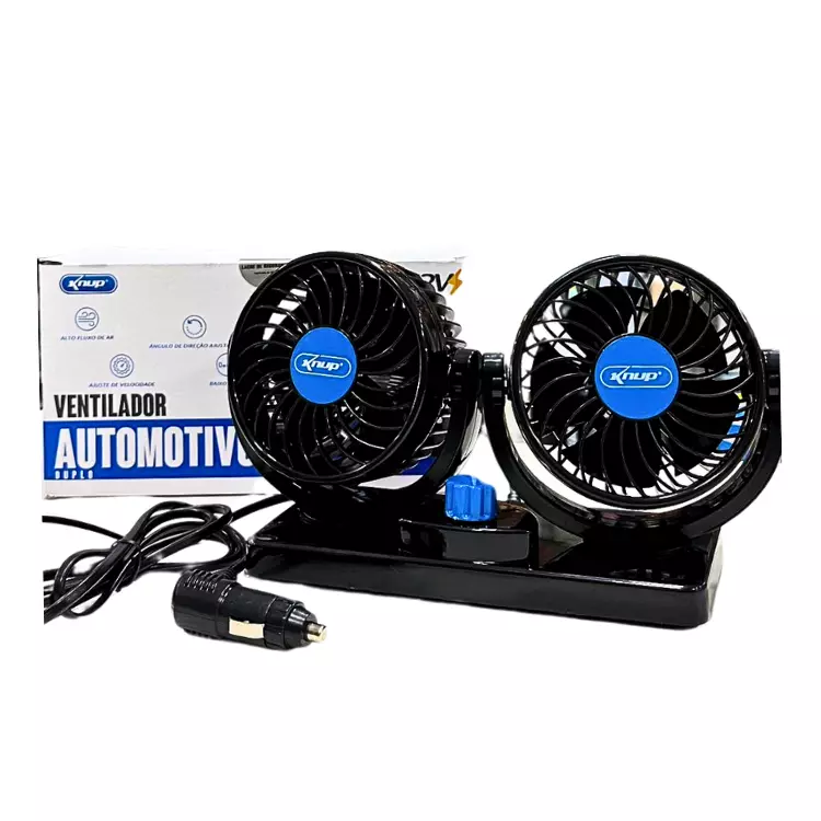 VENTILADOR AUTOMOTIVO KNUP 12V DUPLO