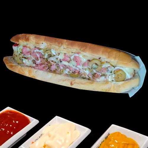 PIZZA DOG JAMÓN y QUESO