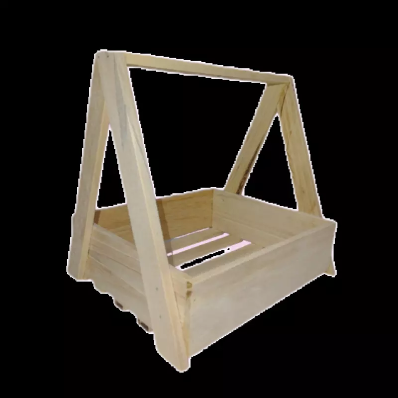 Canasta madera grande agarradera dole