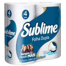Papel Higiênico Sublime Com 4 Rolos