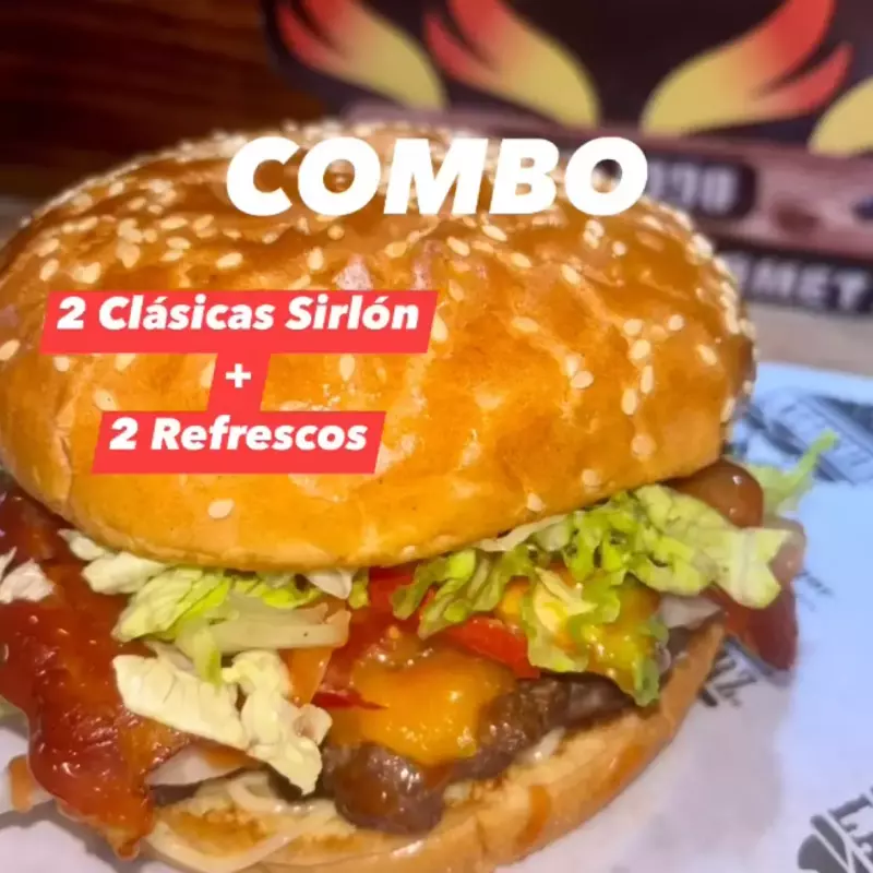 2 CLÁSICAS SIRLÓN + 2 REFRESCOS