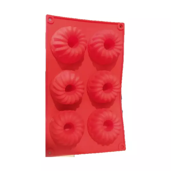 molde de silicon donas rojas
