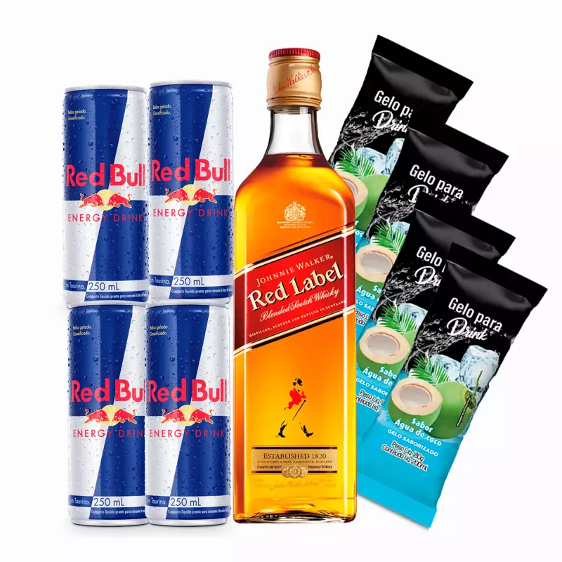 Combo Red Label com Red bull