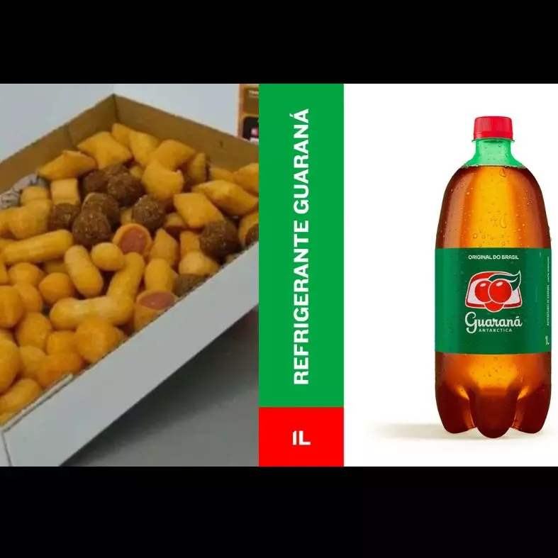80 Salgados com 1 Guaraná 1L