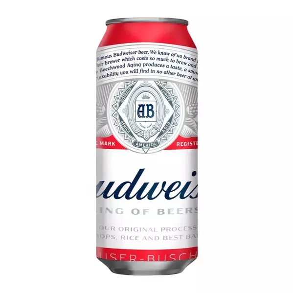 Lata budweiser 473cc.
