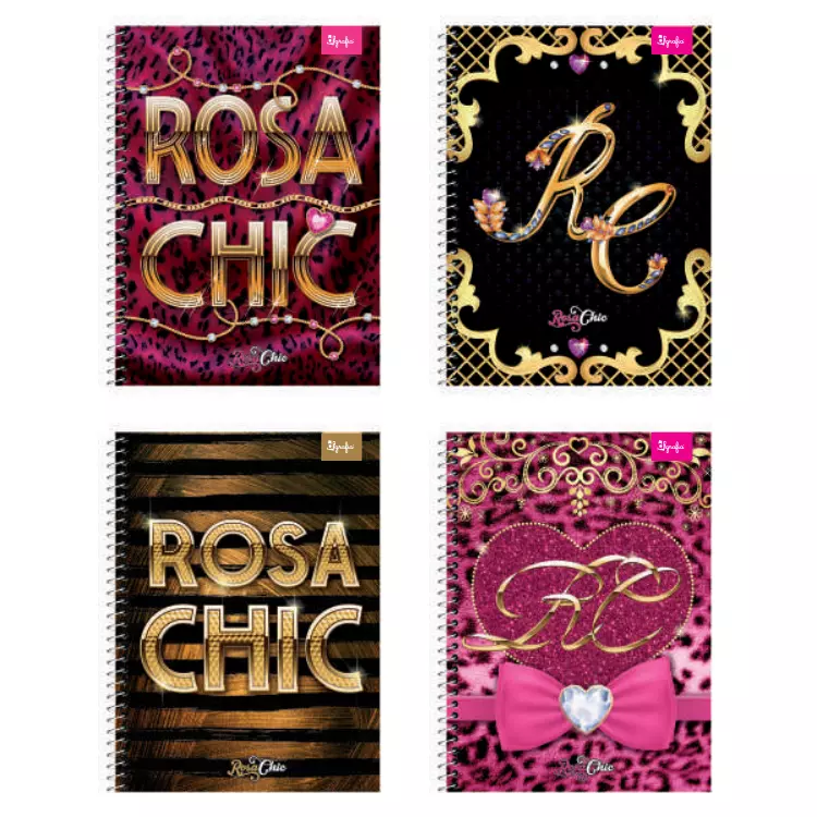 Caderno 10 Matérias - Rosa Chic