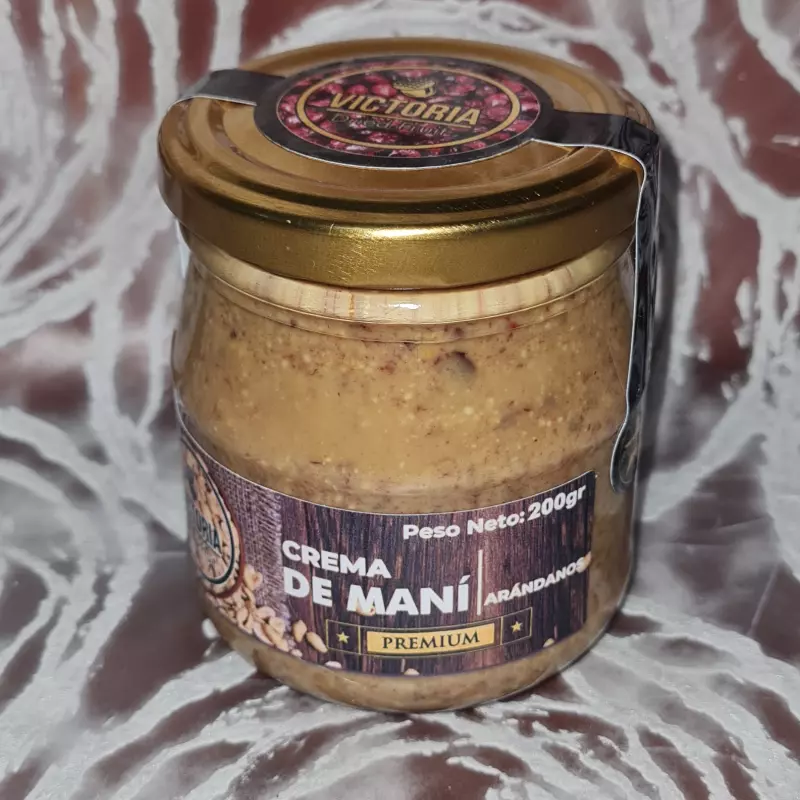 CREMA DE MANI CON ARÁNDANOS