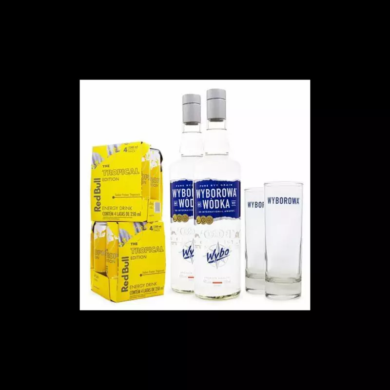 VODKA WYBOROWA + 4 REDBULLS imagem i