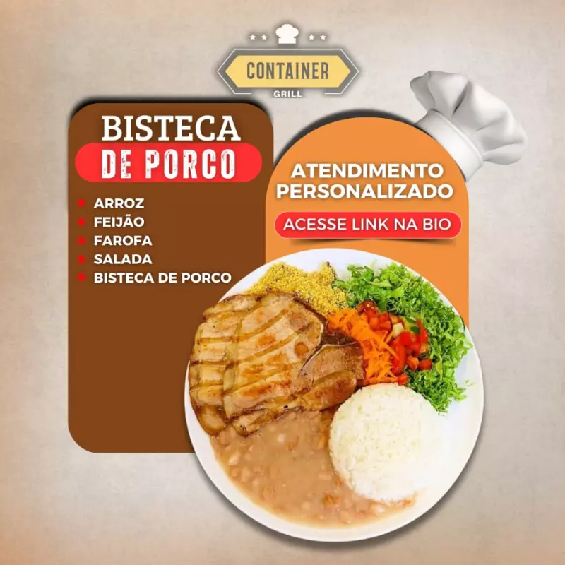 Bisteca de Porco Grelhada
