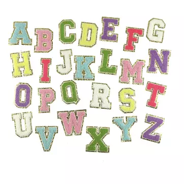 LETRAS PARCHE 8CM TERMOADHESIVO