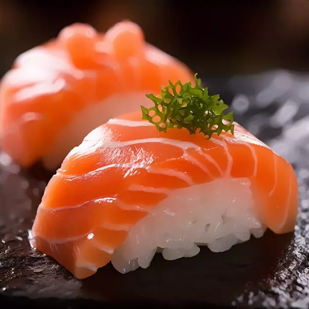 4 Peças de Niguiri de Salmão