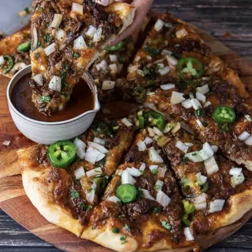 PIZZA BIRRIA con QUESO