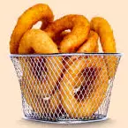 Anéis de cebola dourados