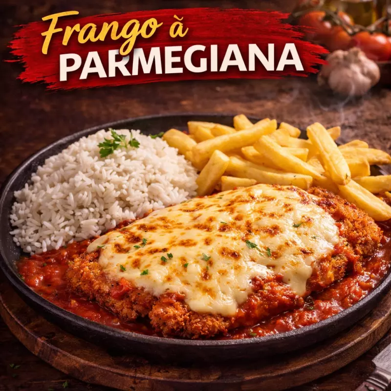 Frango à Parmegiana–Clássico da Casa