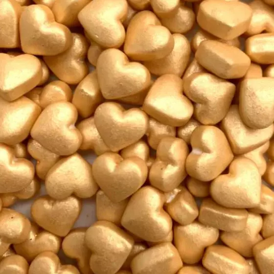 SPRINKLES CORAZONES DORADOS