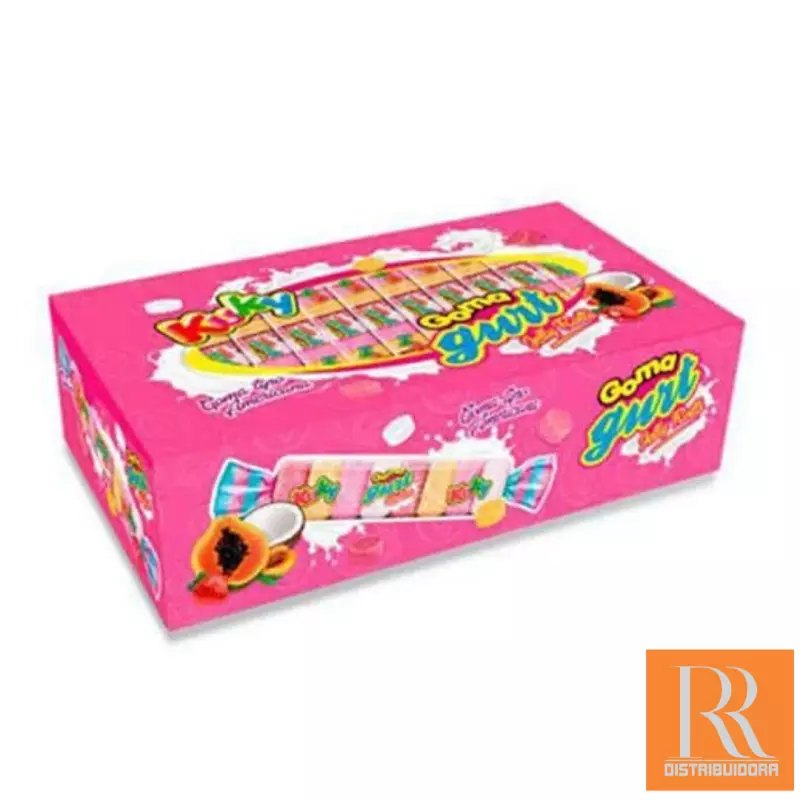 Bala Goma Tubo Iogurt com Kuky