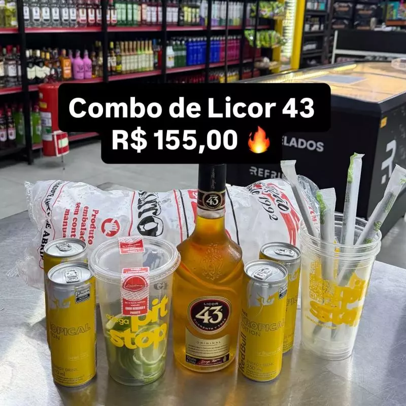 COMBO LICOR 43 c/4 RED BULL TROPICAL