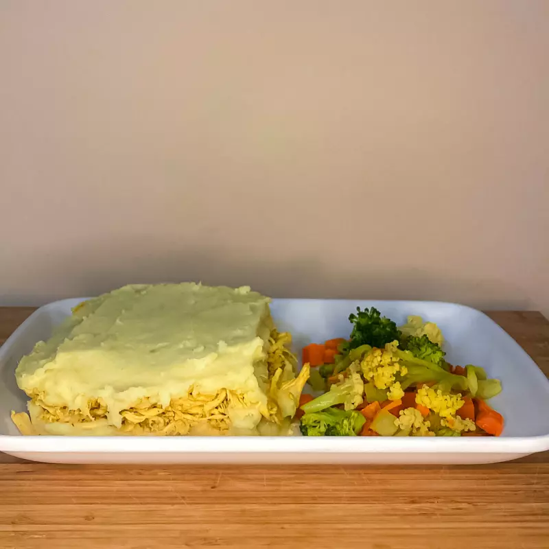 Escondidinho de frango e batata doce