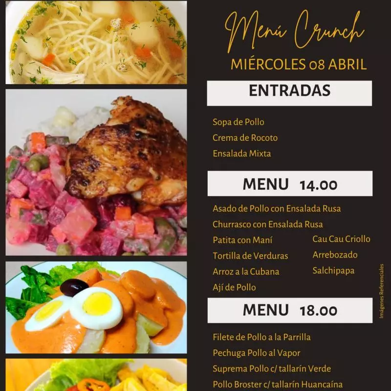 Menú 14.00 soles
