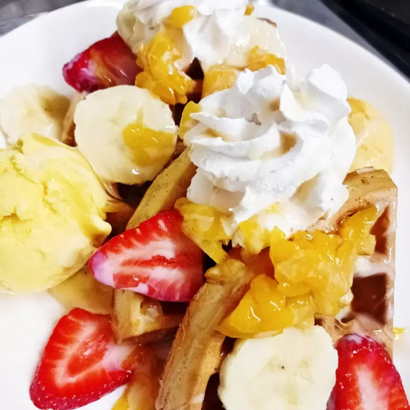 Gofre frutal 🍓🍌🍑