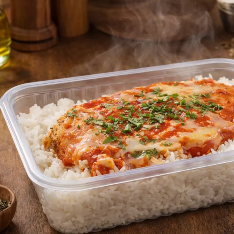 Frango Pizzaiolo e Arroz