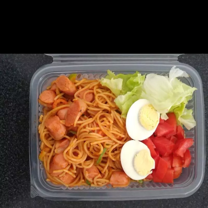 Espaghetti combiné au salade