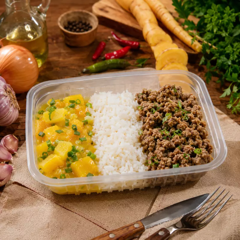 Carne Moída c/ Mandioquinha Refogada