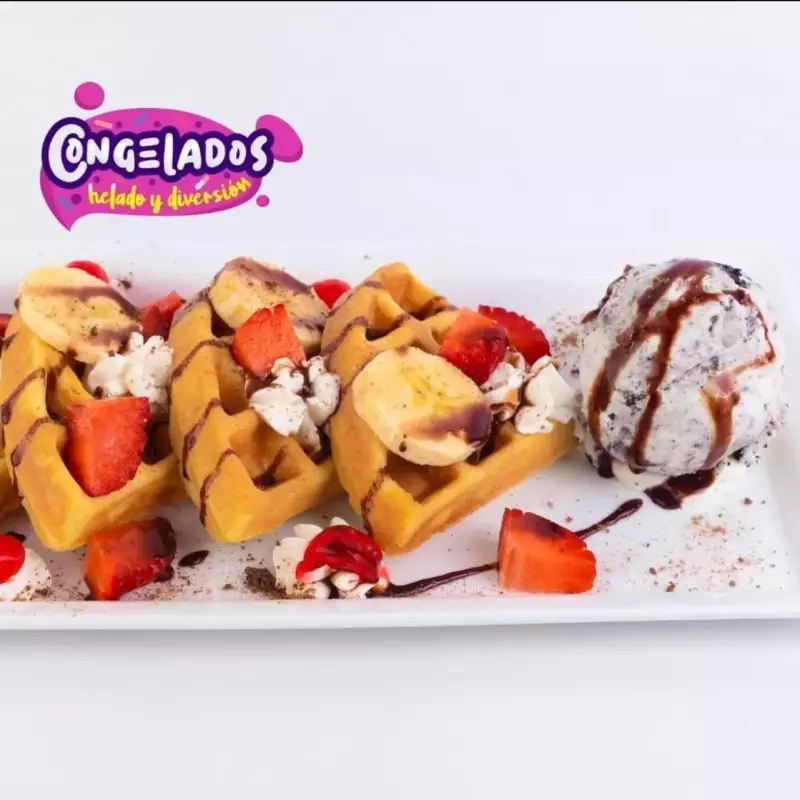 Waffle Fresa y banano