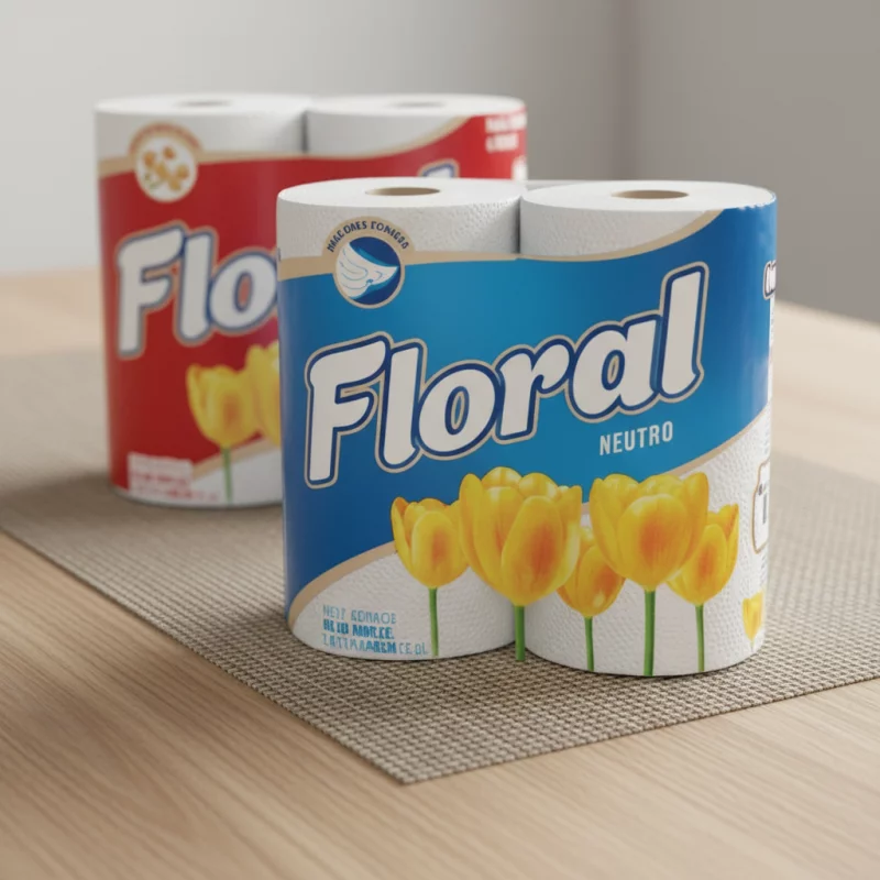 Papel Higiênico Floral 4 rolos
