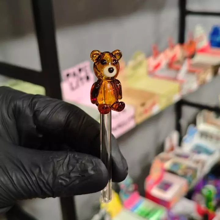 Piteira de vidro Urso de Pelucia