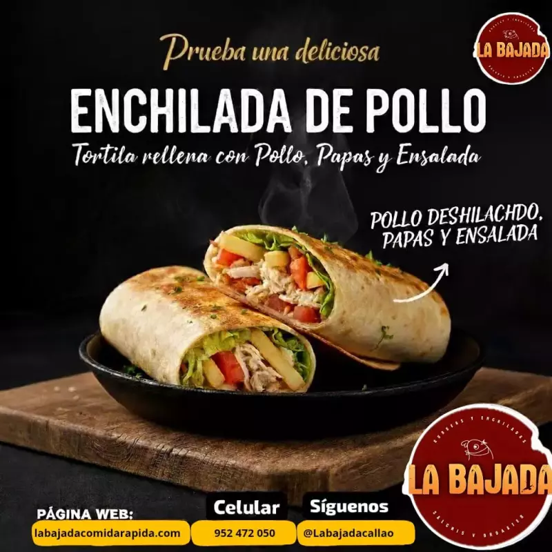 SUPER PROMO: ENCHILADA DE POLLO